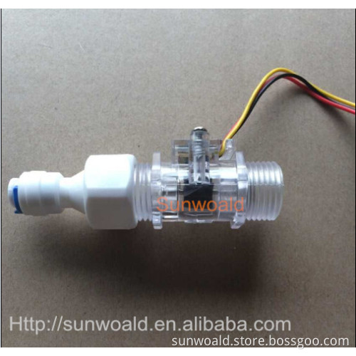 1/2" good quality meet food grad Water Plastic Hall flow sensor
